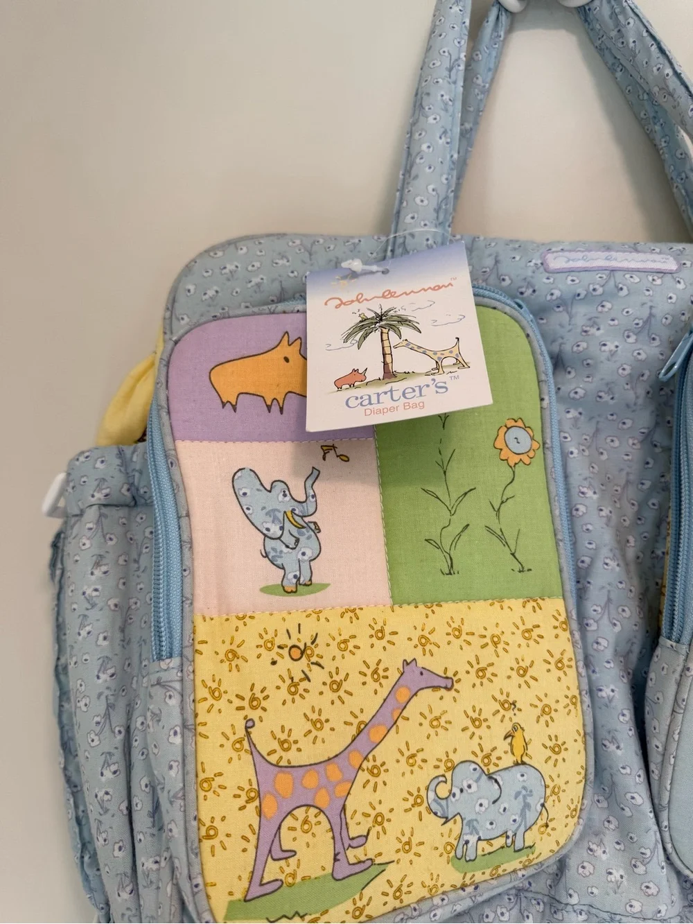 Carters John Lennon Diaper Bag Baby RARE Infant Real Love Animal Parade